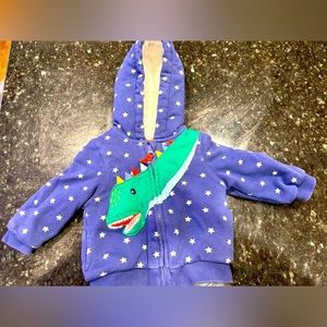 Practically new Baby Boden Fleece Dinosaur 3-6 Month Jacket